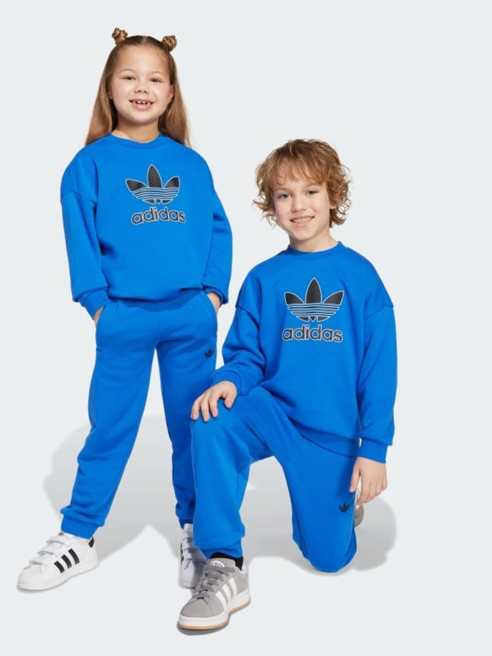 ADIDAS unisex kids sweat set blue size S NWT
